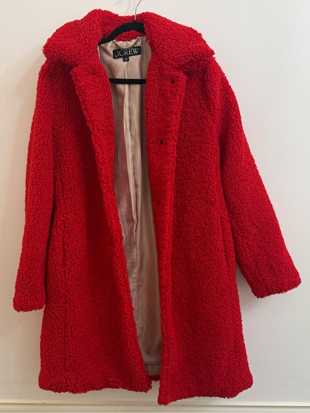 Jcrew Red Sherpa Jacket - M